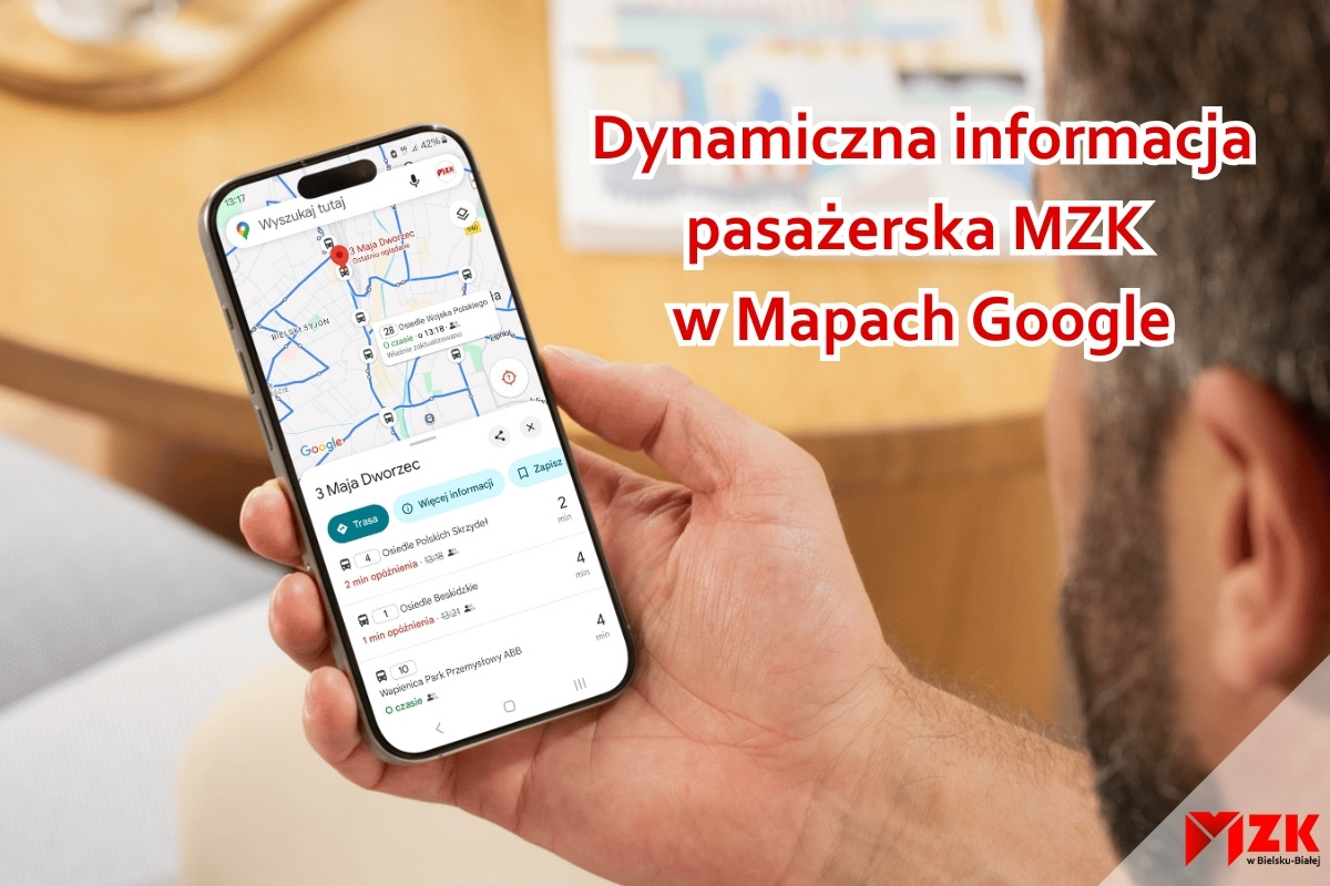 Dynamiczna informacja pasażerska w Mapach Google