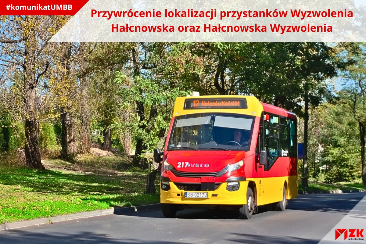 Przywrócenie lokalizacji przystanków Wyzwolenia Hałcnowska oraz Hałcnowska Wyzwolenia