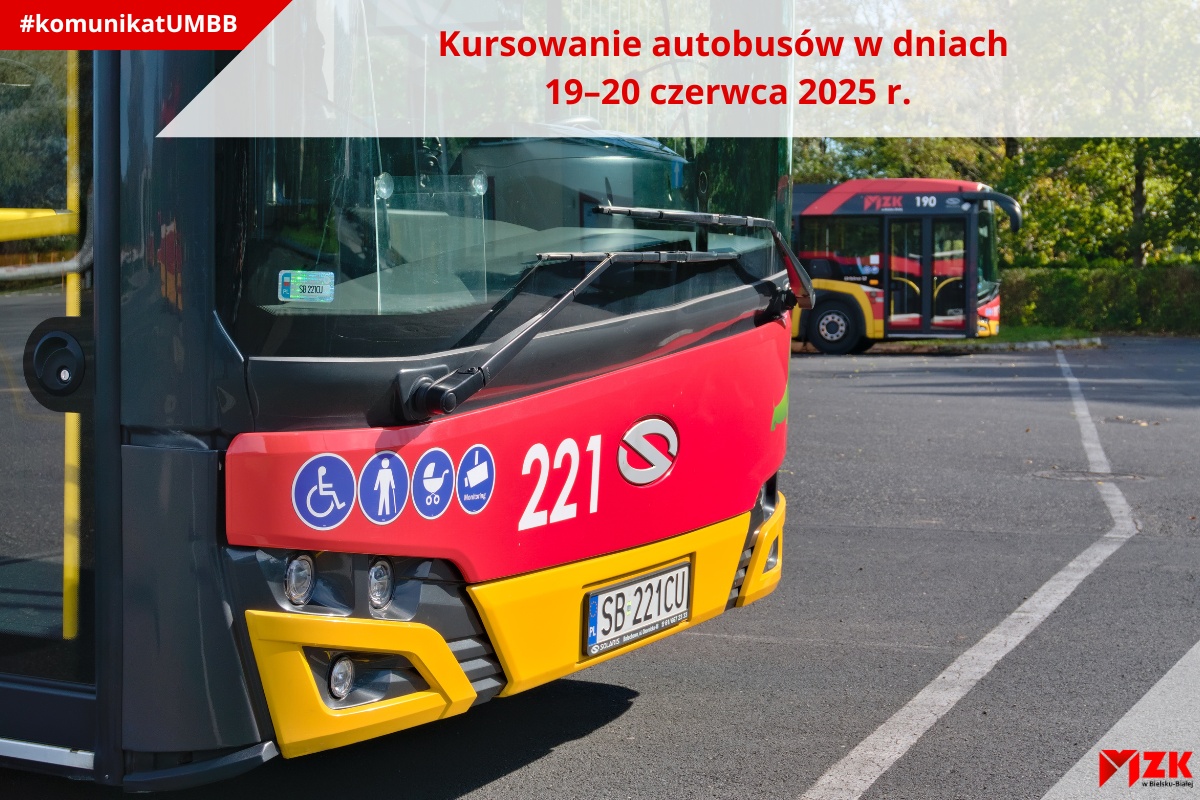 Kursowanie autobusów w dniach 19–20 czerwca 2025 roku