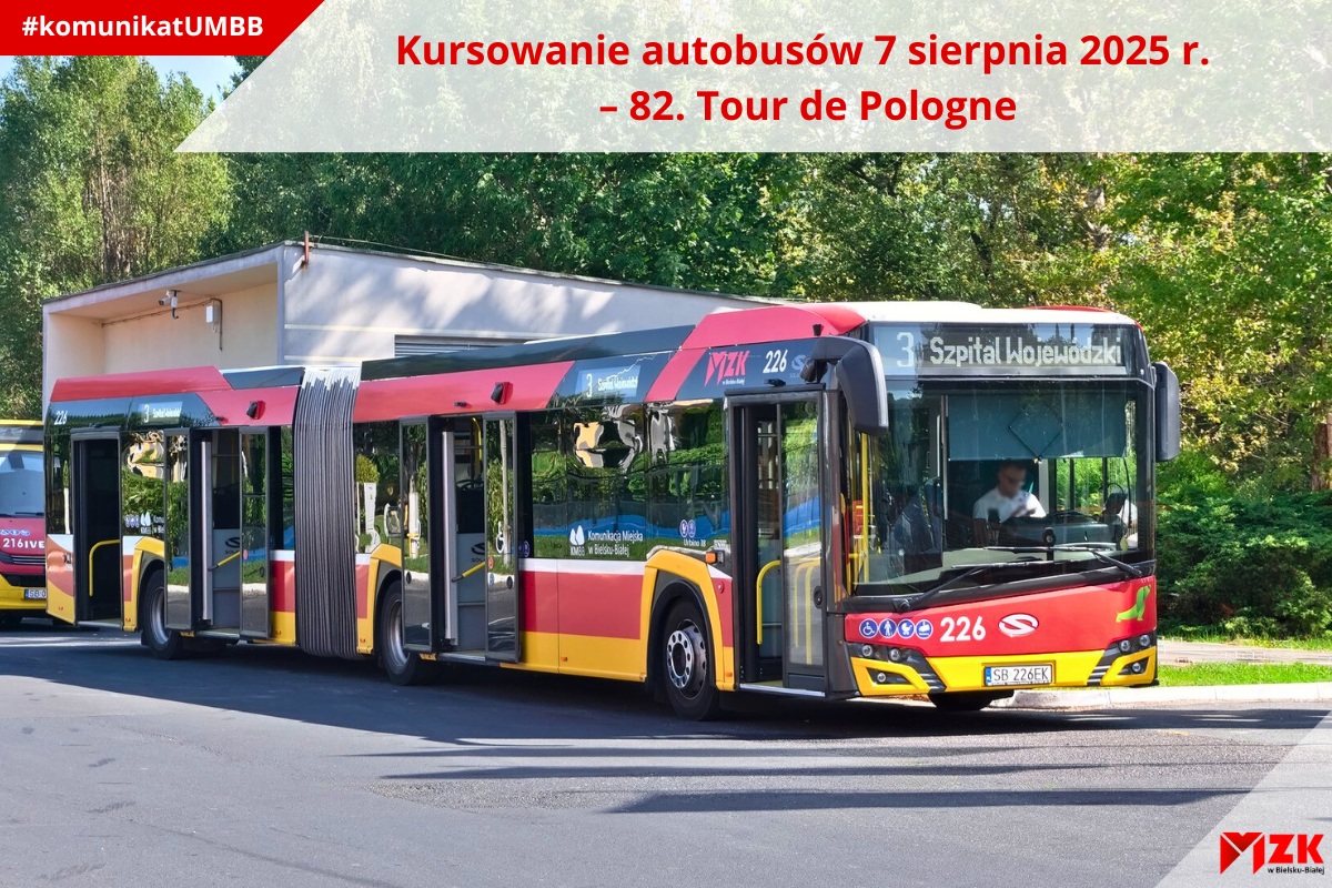 Kursowanie autobusów 7 sierpnia 2025 r. — 82. Tour de Pologne