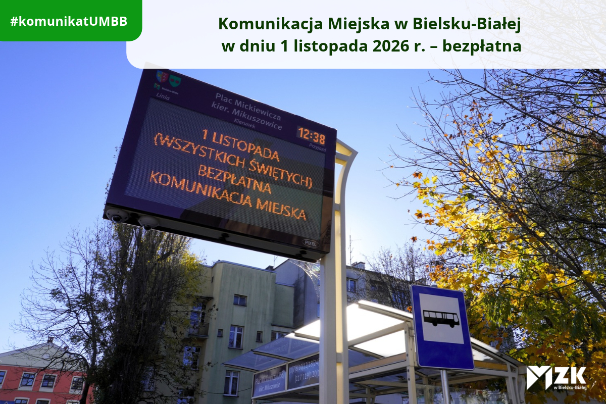 Zdjęcie wiaty przystankowej i dynamicznej informacji pasażerskiej