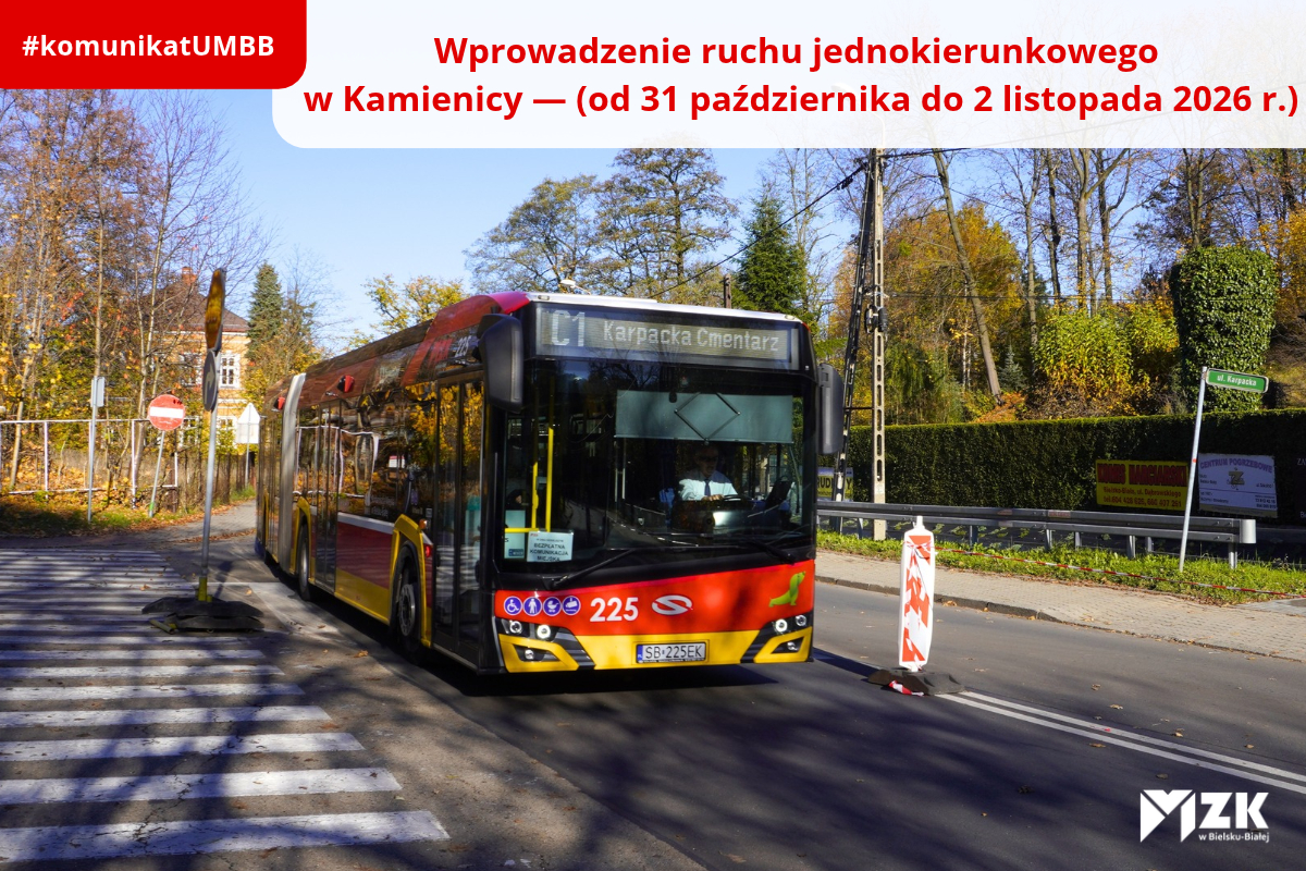 Zdjęcie autobusu linii C1 na Wszystkich Świętych