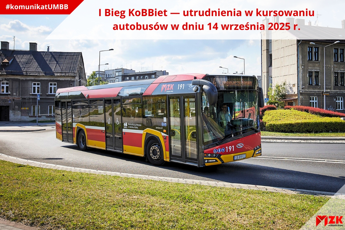 I Bieg KoBBiet — utrudnienia w kursowaniu autobusów w dniu 14 września 2025 r.