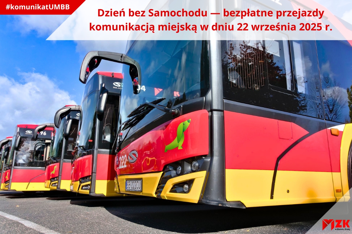 Dzień bez Samochodu — bezpłatne przejazdy w dniu 22 września 2025 r.