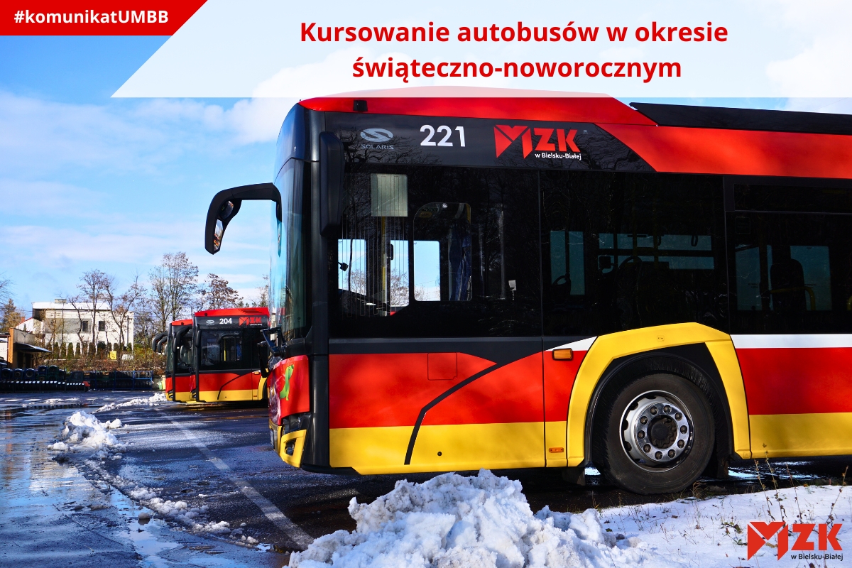 Kursowanie autobusów w okresie świąteczno-noworocznym. Dodatkowe kursy linii nocnych N1, N2 i N3 w Wigilię i Sylwestra