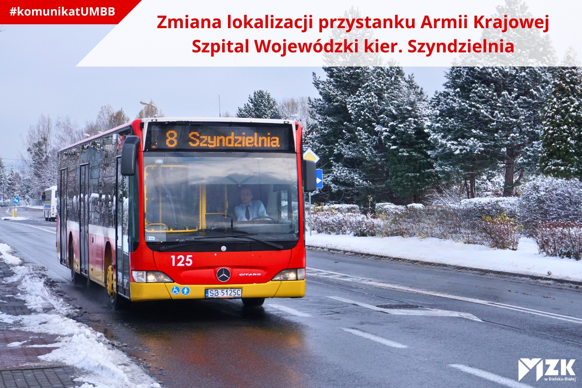 Zmiana lokalizacji przystanku Armii Krajowej Szpital Wojewódzki kier. Szyndzielnia