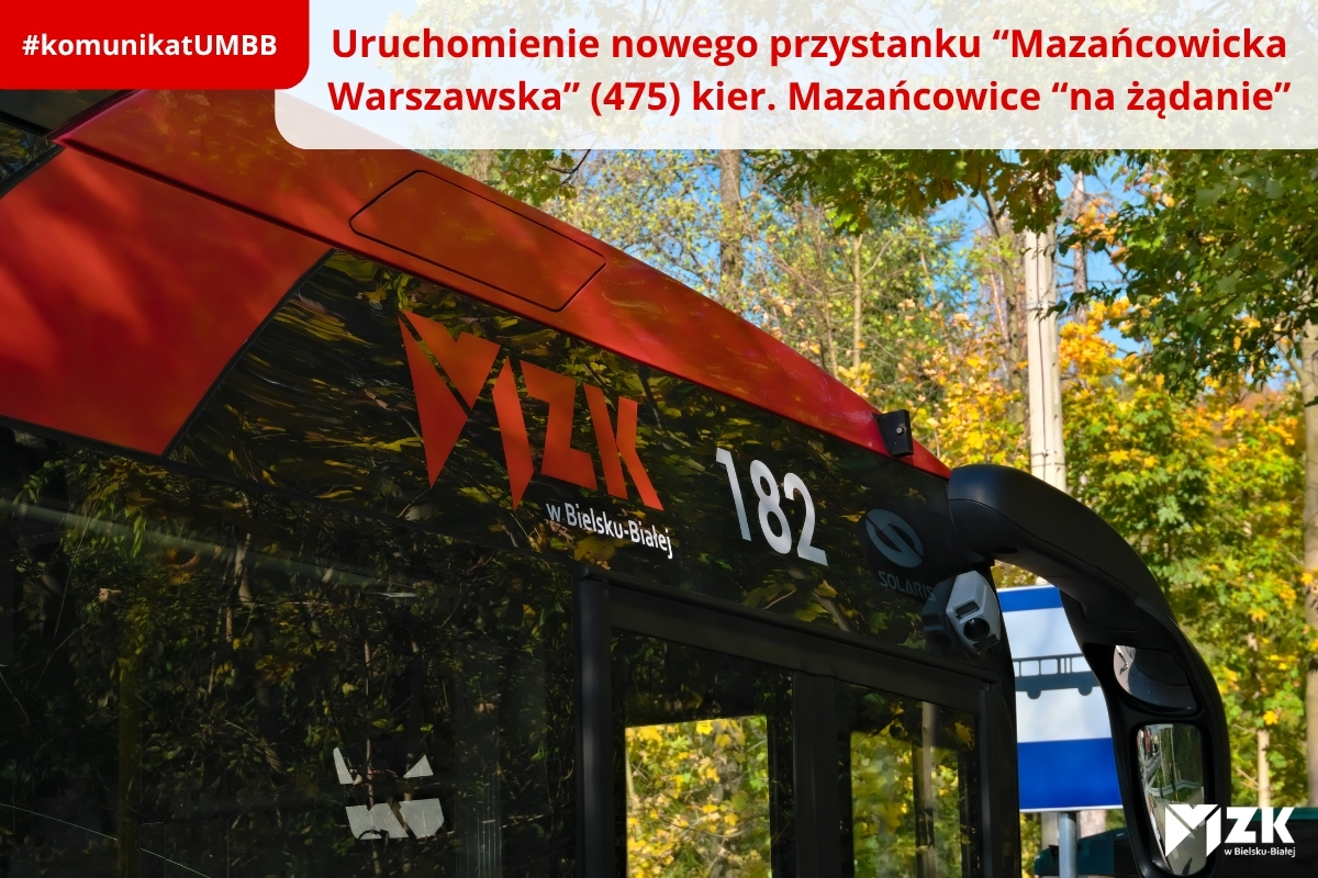 Zdjęcie autobusu na tle przystanku