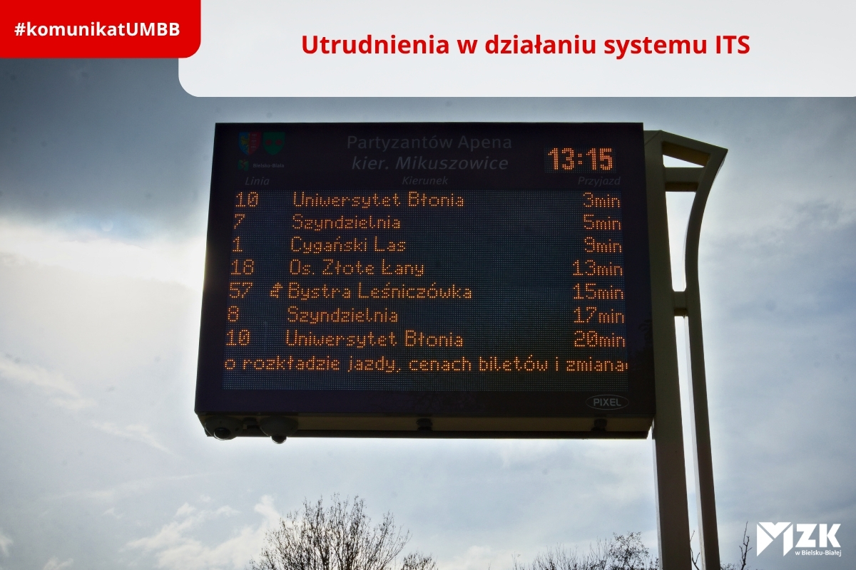 Utrudnienia w działaniu systemu informacji pasażerskiej