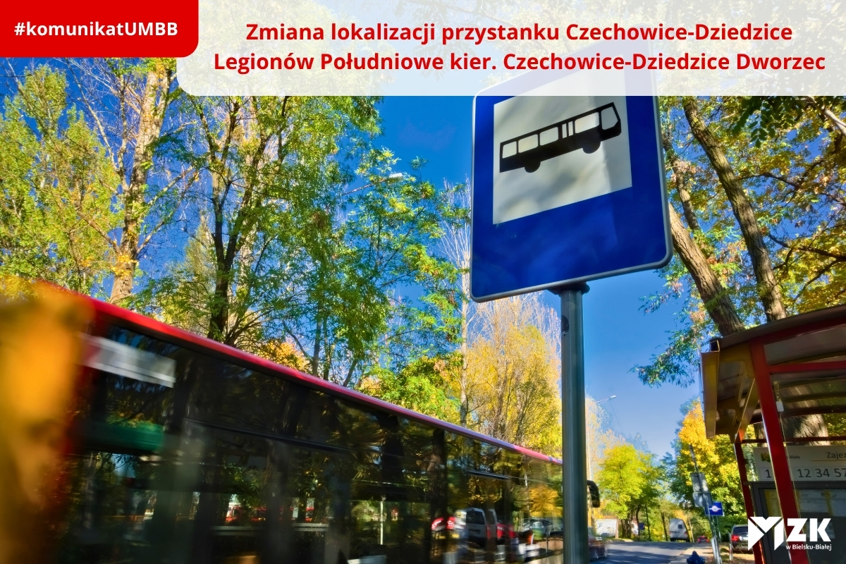 Zdjęcie autobusu na tle przystanku