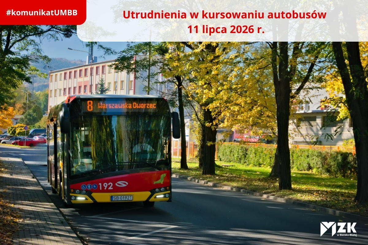 Utrudnienia w kursowaniu autobusów 11 lipca 2026 r.
