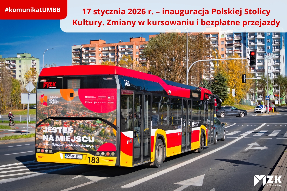 17 stycznia 2026 r. – ceremonia otwarcia Polskiej Stolicy Kultury. Zmiany w kursowaniu i bezpłatne przejazdy