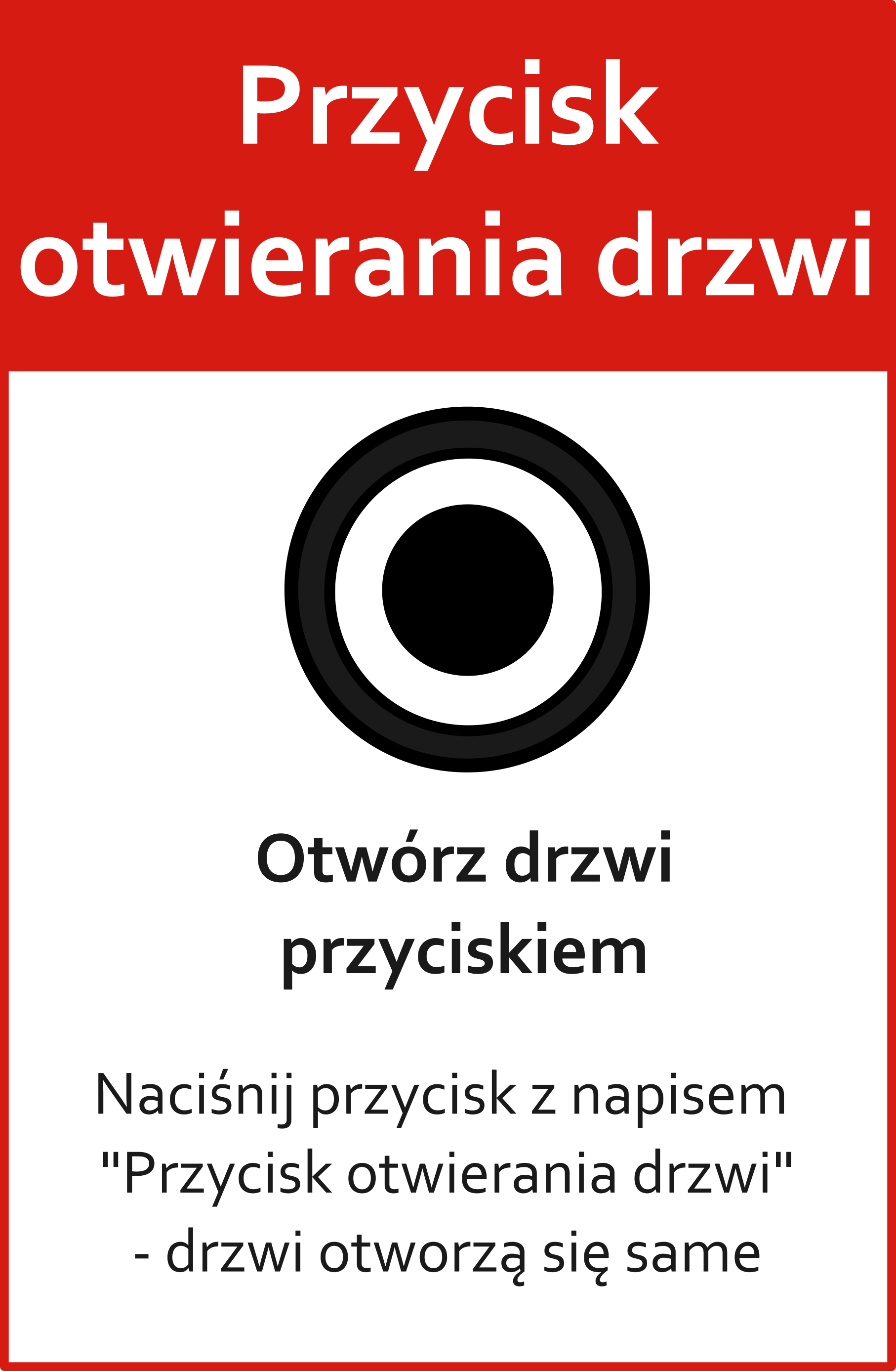 Przycisk otwierania drzwi